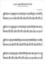 Téléchargez l'arrangement pour piano de la partition de Las mañanitas en PDF